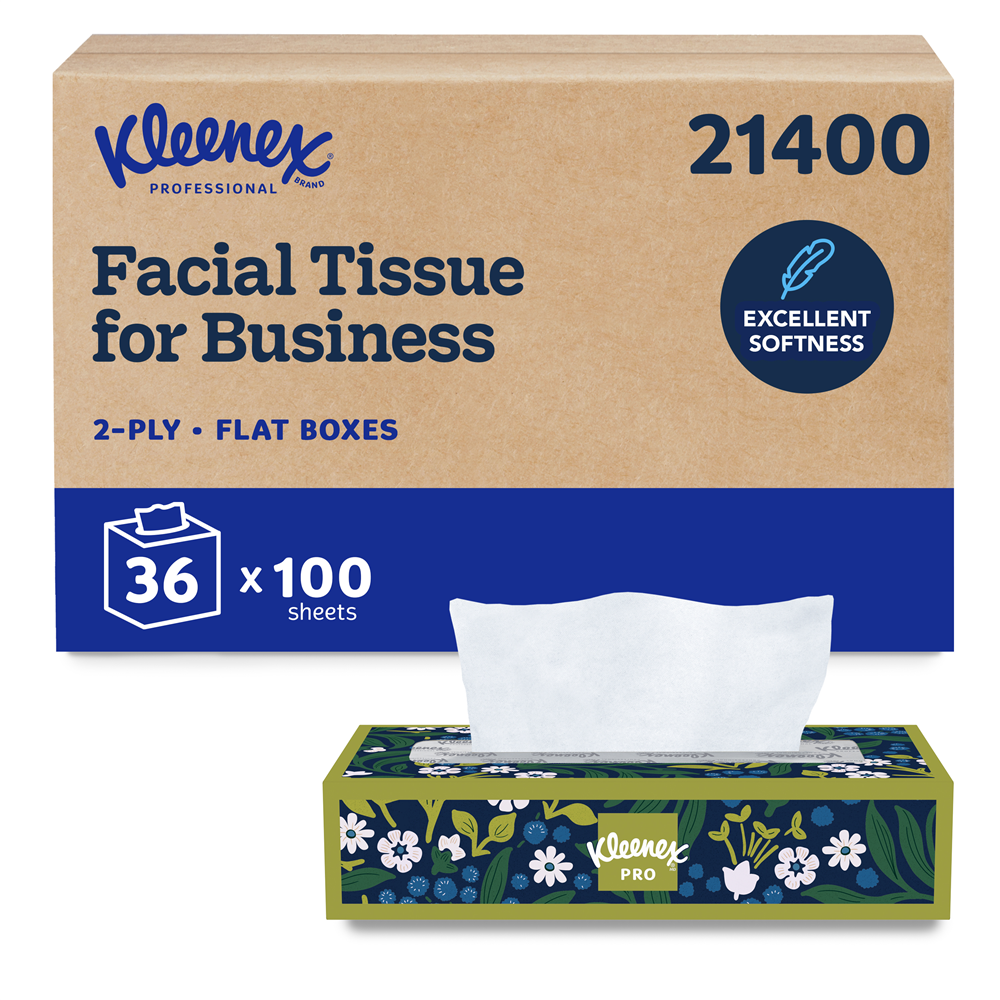Kleenex® 2-Ply White Professional Facial Tissue (8.4 in. x 8.6 in